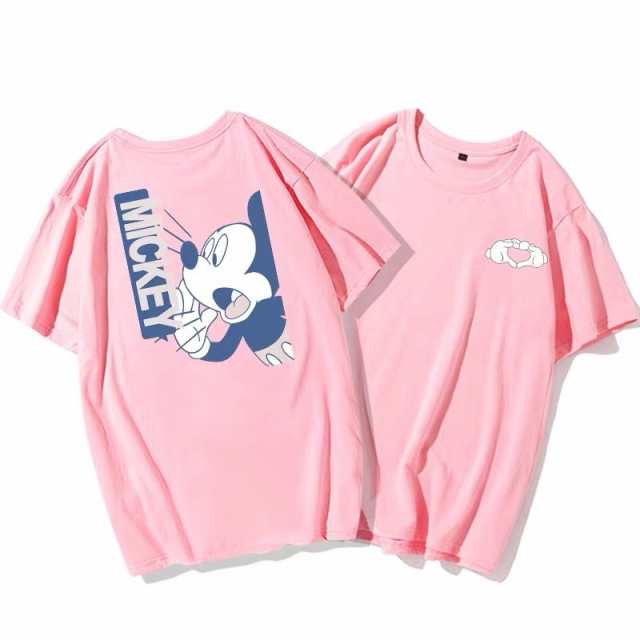 新作 ミッキー Tシャツ ディズニー Tシャツ Disney ペアルック カップル 半袖 カットソー 恋人 トップス カジュアル 男女兼用 お揃い T の通販はau Pay マーケット Top S