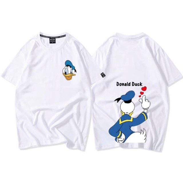 新作 Duck Daisy ディズニー Tシャツ Disney ペアルック カップル ドナルドダック 恋人 半袖 トップス カジュアル お揃い T Shirtの通販はau Pay マーケット Top S