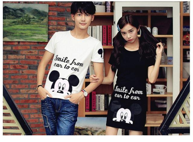 ディズニー Tシャツ Disney ペアルック Mickey カップル ティーシャツ 恋人 半袖 トップス レディース ワンピース お揃い T Shirt の通販はau Pay マーケット Top S