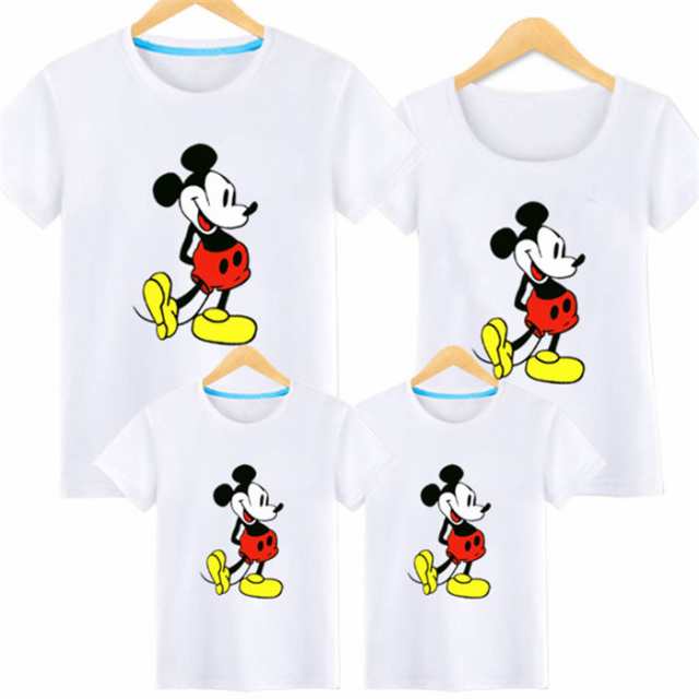 ミッキー ディズニー 親子tシャツ Disney T Shirt カップル シャツ キッズ 恋人 半袖 トップス カジュアル カットソー 親子ペア お揃いの通販はau Pay マーケット Top S