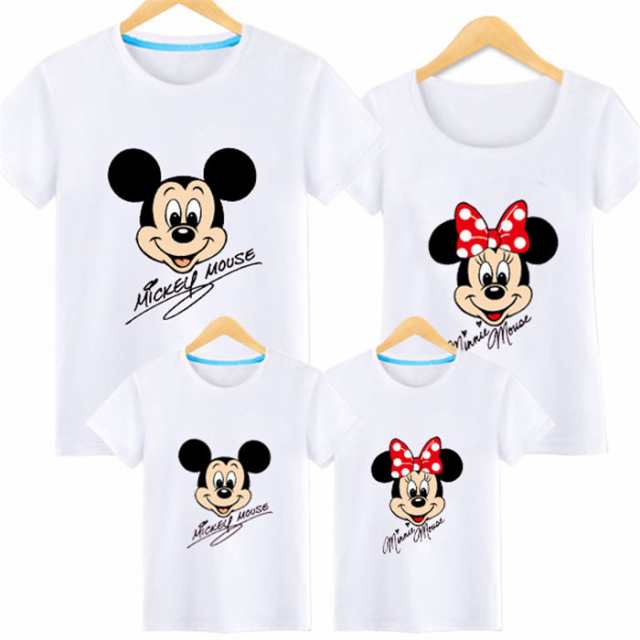 ミッキー ディズニー 親子tシャツ Disney T Shirt カップル シャツ キッズ 恋人 半袖 トップス カジュアル カットソー 親子ペア お揃いの通販はau Pay マーケット Top S