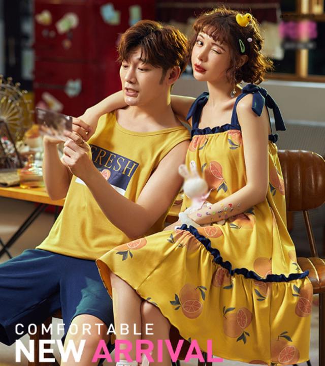 ペア価格 パジャマワンピース メンズ上下セット カップルペアルック 夏ルームウェア お揃い 可愛い ノースリーブの通販はau Pay マーケット Fashion Trade