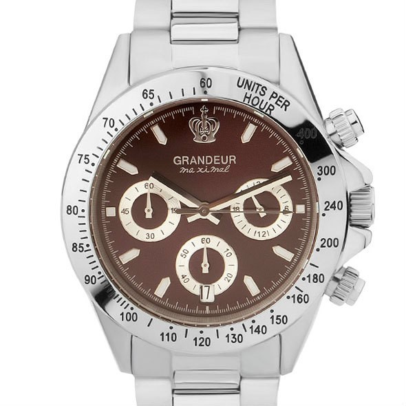 日本製 紳士用 クロノグラフ 腕時計 メタルバンドメンズウォッチ クオーツgrandeur グランドール 腕時計 文字盤 赤 クロノグラフ 白 の通販はau Pay マーケット 株式会社 神代