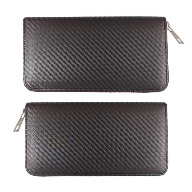 箱無し特別価格 ラウンドファスナー長財布 カーボンレザー型押し メンズ レディース 男女共用小銭入れ付 Puレザー ブラック ネイビー ブの通販はau Pay マーケット 株式会社 神代