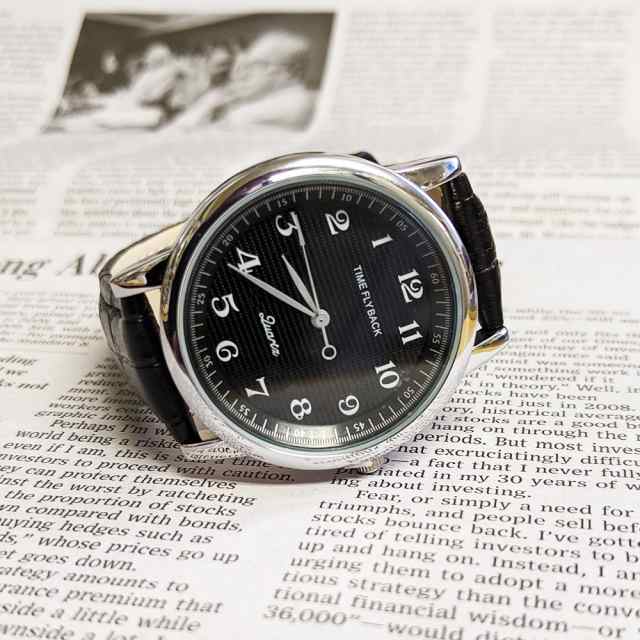 《店長一押し》[TIME FLY BACK]レア逆回転腕時計 プレゼントに最適 逆に回転する 逆回転腕時計 メンズ おしゃれ 珍しい  LE138bk｜au PAY マーケット