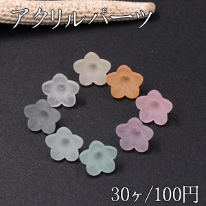 アクリルパーツ スクラブ 5弁花 穴あり 12 12mm 全8色 30ヶ の通販はau Wowma Beads Parts