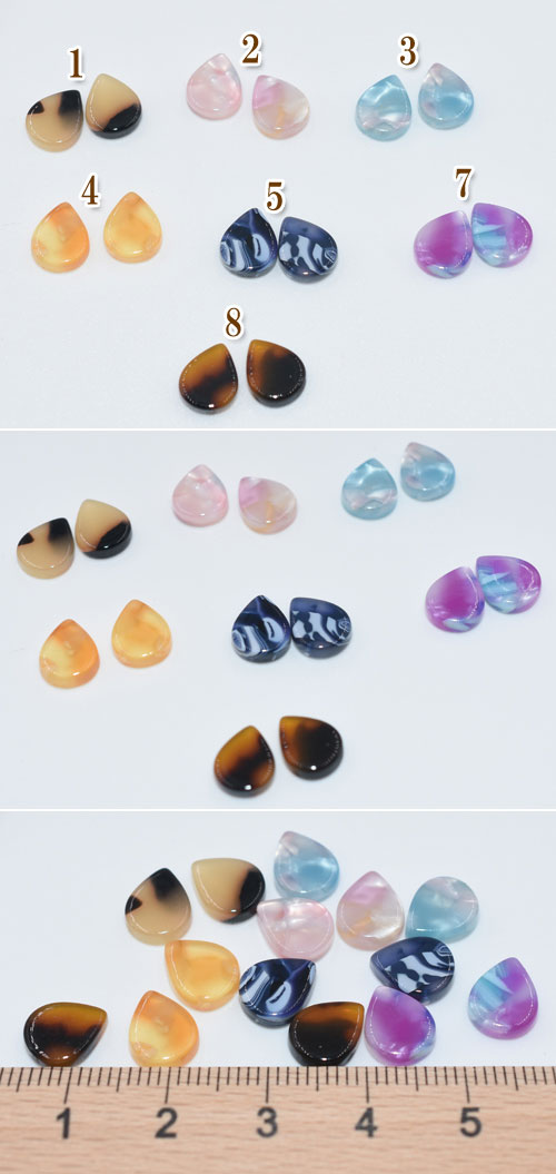 ーツべっこうパーツ 小さい雫 穴なし 7 9mm の通販はau Pay マーケット Beads Parts