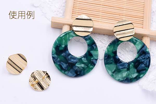 チタンピアス金具 波型丸型 カン付き 16mm ゴールド【4ヶ】の通販はau PAY マーケット Beads  Parts