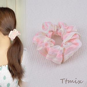 シュシュ ヘアアクセサリー 9cm ピンク 1ヶ の通販はau Pay マーケット Beads Parts