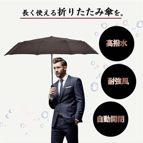 折りたたみ傘 メンズ レディース 折り畳み傘 軽量 自動開閉 大きいサイズ 撥水 日傘 コンパクト 雨傘 ワンタッチ ワンプッシュ 便利 10本の通販はau Pay マーケット Blanche