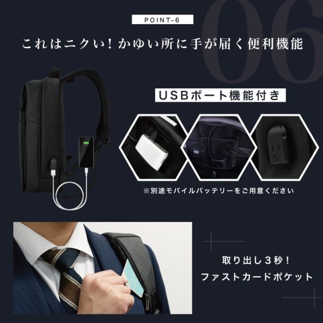 Blanche ビジネス リュック メンズ 大容量 防水 軽量 薄型 USB パソコン 多機能 バックパック スクエア レディース ユニセックス 通勤  通の通販はau PAY マーケット - Blanche