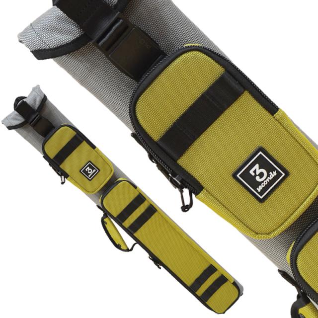 ビリヤード キューケース スリーセカンズ グレー×イエロー 2バット4シャフト ハード(GRAY×YELLOW 3S-2B4SH)の通販は