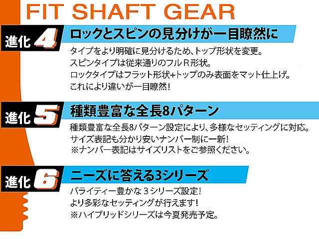 254円 期間限定で特別価格 Fit Shaft GEAR ノーマルスピンタイプ Dブラック 3