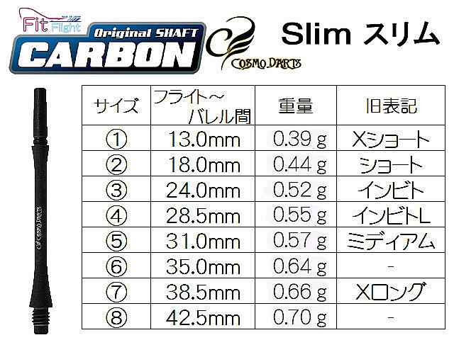 コスモダーツ フィットシャフト シャフト カーボン ノーマルロック C ...