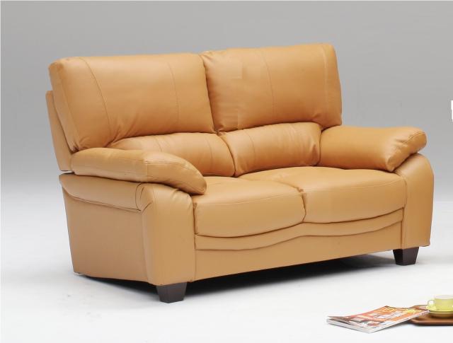 ハイバックの２pソファー キャメル色 豪華本革張り 硬めの座り心地 背もたれ脱着式の通販はau Pay マーケット セレクトスタイル
