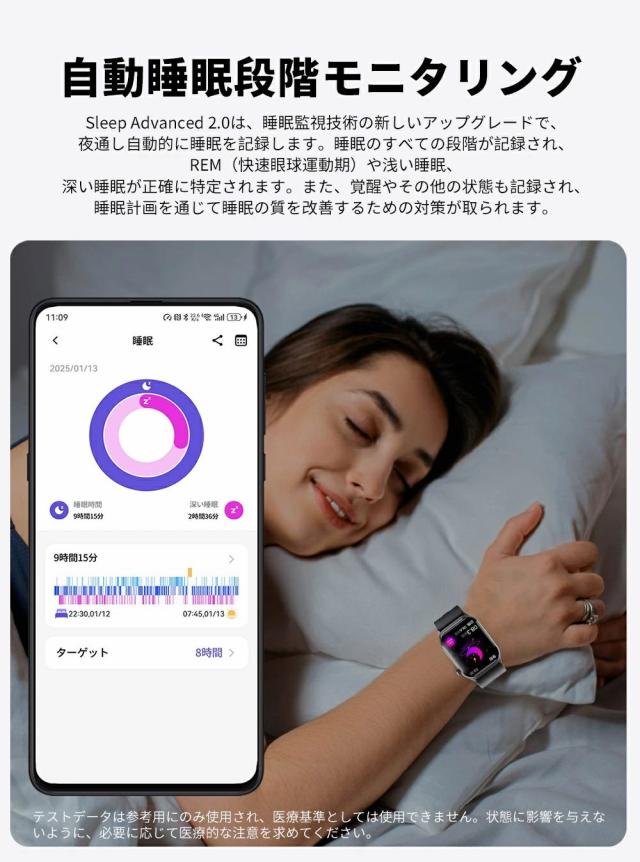 【大特価】スマートウォッチ 通話機能 大画面2.1インチ 心拍・血中酸素・睡眠・体温・健康管理 歩数計 音楽制御 着信通知 IP67防水 iPhone/Android対応 f520_18