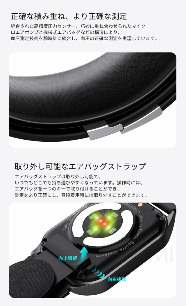【大特価】スマートウォッチ 通話機能 大画面2.1インチ 心拍・血中酸素・睡眠・体温・健康管理 歩数計 音楽制御 着信通知 IP67防水 iPhone/Android対応 f520_6