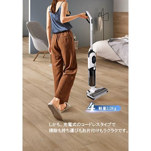 【大特価】【10%超還元セレクト】イーネーズ ウェット＆ドライスマートクリーナー 電解水で手を汚さない水拭き掃除機！