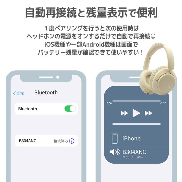 ワイヤレスヘッドホン ノイズキャンセリング Bluetooth5.3 ヘッドセット HiFi高音質 クリア通話 マイク内蔵 ゲーミングイヤホン_13
