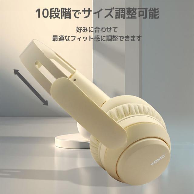 ワイヤレスヘッドホン ノイズキャンセリング Bluetooth5.3 ヘッドセット HiFi高音質 クリア通話 マイク内蔵 ゲーミングイヤホン_7