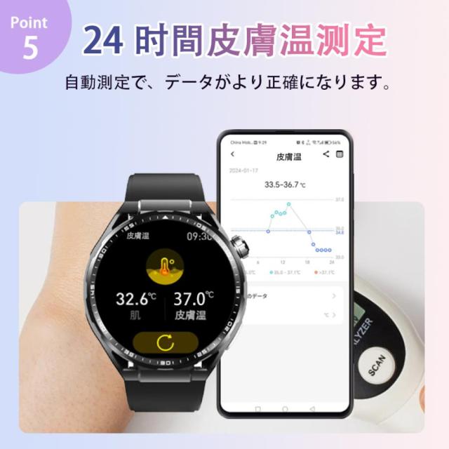 【大特価】【10%超還元セレクト】【爆買】スマートウォッチ 医療レベル「健康- 血液成分 体組成分析」通話機能 ECG心電図 血中脂質 尿酸 血圧 心拍数 血中酸素 体温 睡眠管理 日本製センサー_13