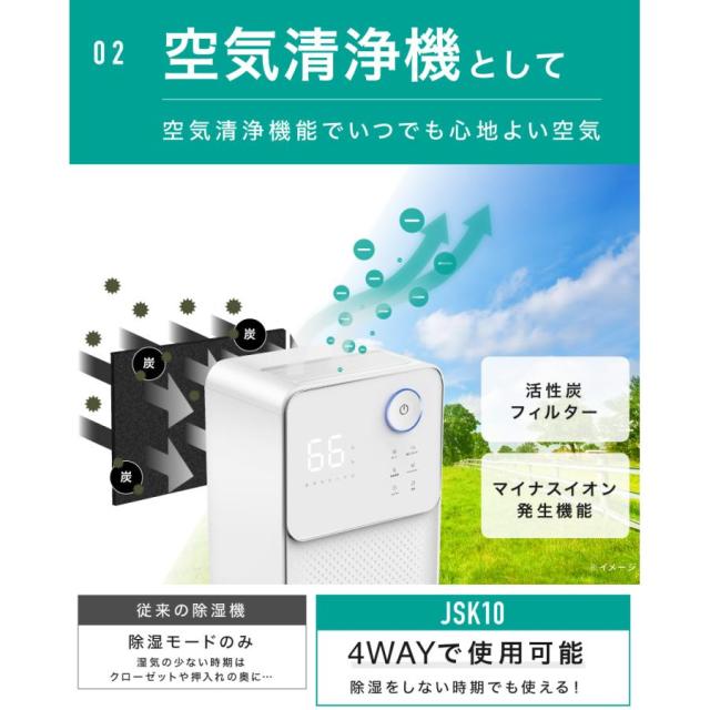 【大特価】【10%超還元セレクト】コンプレッサー式 除湿機 除湿器 湿気対策 乾燥機 空気清浄 マイナスイオン コンパクト 結露 梅雨 部屋干し 室内干し カビ対策 洗濯物_5