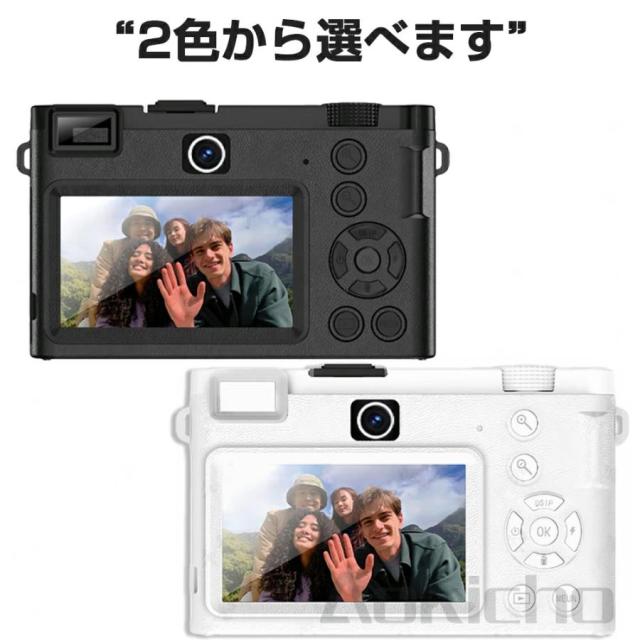 【大特価】デジカメ デジタルカメラ 自撮り 5K WiFi機能 18倍ズーム 6400万画素 高画質 一眼レフ ビデオカメラ オートフォーカス 前後二重カメラ 手振れ補正_18