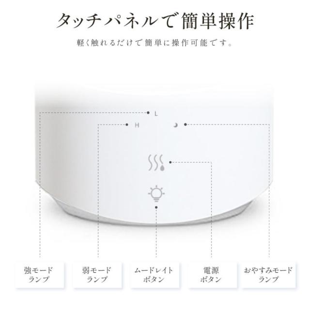 【大特価】【10%超還元セレクト】超音波 加湿器 卓上 2.5L 自動停止機能 LEDライト付き 上部給水 3段階調節 吹出し口360°回転 超微細ミスト アロマ対応 空焚き防止 省エネ