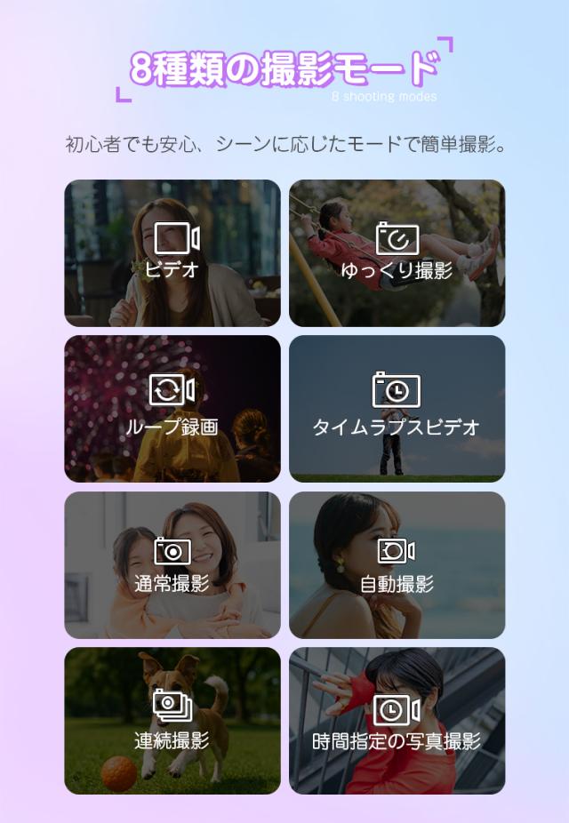 【大特価】【10%超還元セレクト】デジタルカメラ 5K 7200万画素 子供カメラ 16倍ズーム WIFI転送 オートフォーカス 手振れ補正 キッズカメラ デジカメ トイカメラ 初心者_7