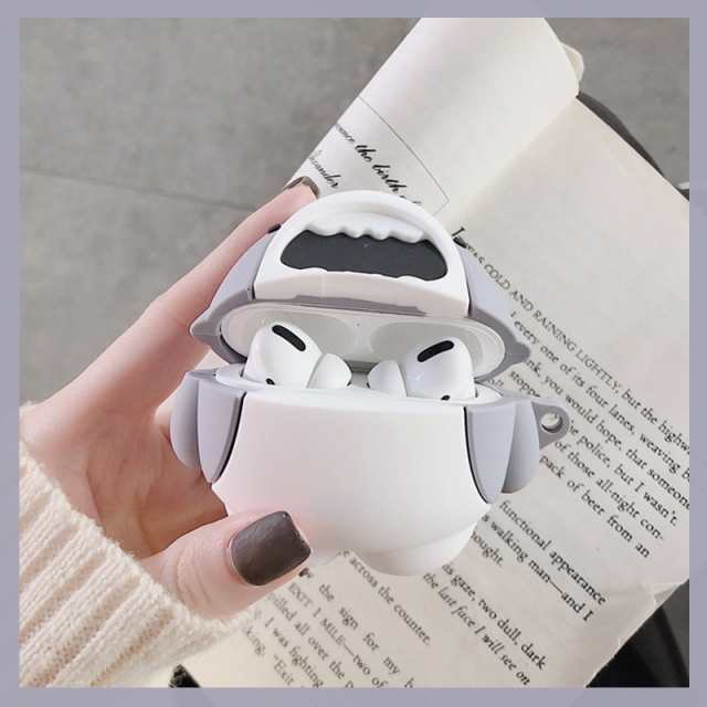 韓国 かわいい サメ 保護ケース AirPods Pro 3ケース AirPods1/2ケースカバー エアーポッズケース イヤホンケース シリコン