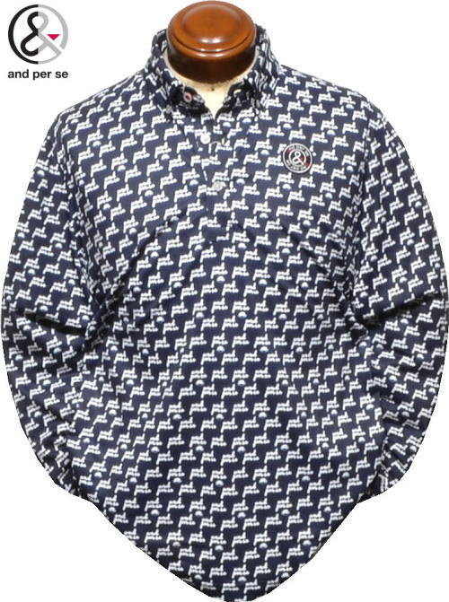 アンパシー ボタンダウン長袖ポロシャツ メンズ AMF9314X2 吸汗速乾 UV