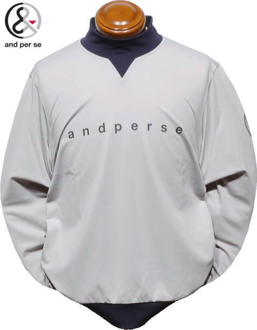 アンパスィandperse エアロスウェットモックネックシャツ 公式・アウトレット】エアロスウェットモックネックシャツ