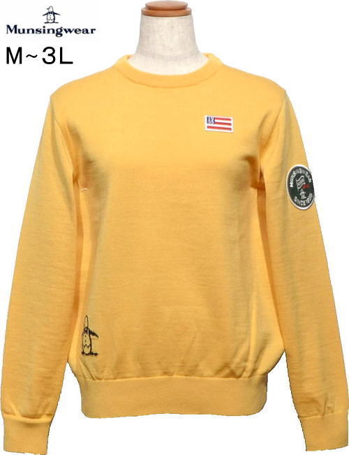 マンシングウェア レディース セーター MG4FST26L 手洗い可 日本製 吸湿発熱 クルーネックセーター ニット ウォッシャブルセーター 2024年秋冬新作 L/3Lの通販は 19,681円