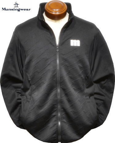 マンシングウェア 前開きトレーナー メンズ MEMWJL50 家庭洗濯可 無地織柄入り トラックジャケット トレーナー スウェット 2023年秋冬新作 M/L/LLの通販は