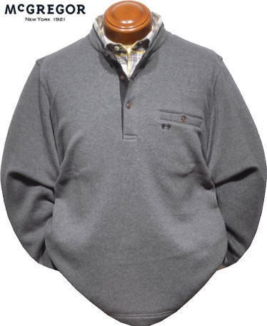 【セール】 マクレガー トレーナー メンズ 111612801 手洗い可 裏起毛 フェイクレイヤード スウェットシャツ 長袖 Lの通販は
