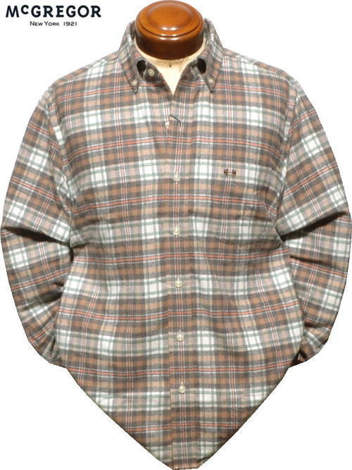 【セール】 マックレガー ボタンダウン長袖シャツ メンズ 111173611 起毛 長袖シャツ McGREGOR M/L/LL
