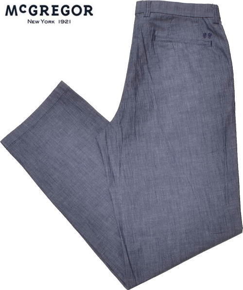 セール マクレガー パンツ メンズ 111314104 手洗い可 ストレッチ ダンガリー素材 チノパン スラックス ノータックパンツ McGREGOR 82.86の通販は