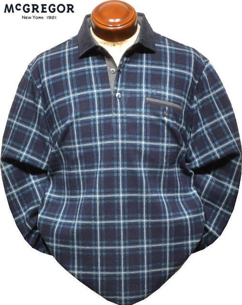【セール】 マックレガー 長袖ポロシャツ メンズ 111614604 日本製 起毛 長袖シャツ McGREGOR M.L.XL