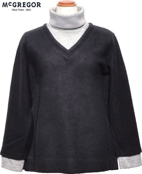 【セール】 マクレガー レディース トレーナー 311714805 家庭洗濯可 レイヤード風 スウェット スウェットシャツ McGREGOR L