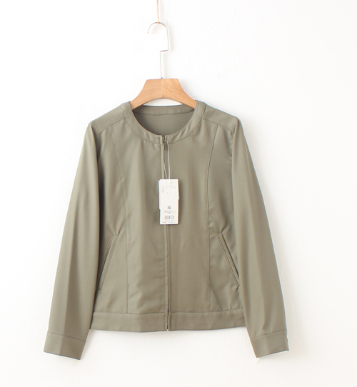 ノーカラージャケット アウター ジャケット レディース ゆったり 腰丈 ボタンなし 長袖 襟なし ラウンドネック 大人可愛い シンプル 体型の通販はau Pay マーケット Rightsight ライトサイト