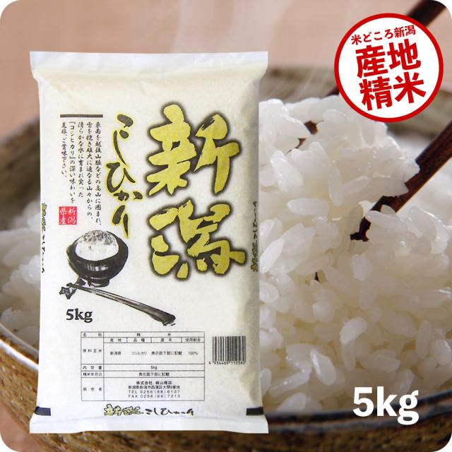 米 5kg 新潟産コシヒカリ 令和6年産 お米 産直 精米 白米 5kgx1袋 送料無料 産直 精米 白米 ※沖縄へは別途送料