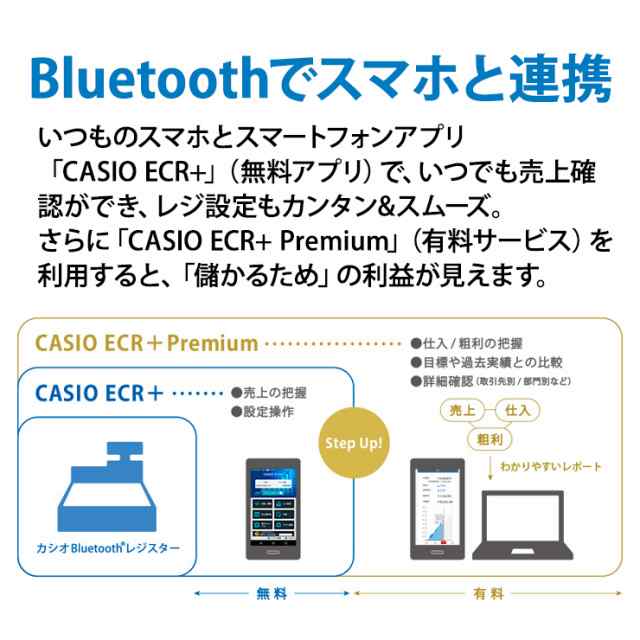 カシオ計算機 SR-S200-EX-WE Bluetoothレジスター 10部門 600PLU ホワイト 取り寄せ商品 - 4