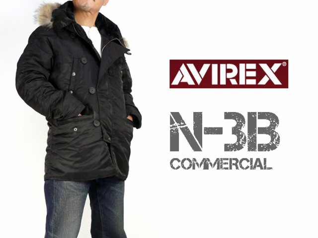 AVIREX アビレックス メンズ N-3B フライトジャケット COMMERCIAL ...