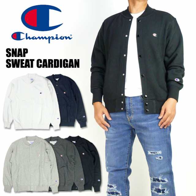 Champion チャンピオン スナップ スウェット カーディガン 無地 ワンポイント メンズ C3 Q003の通販はau Pay マーケット Jeans Sanshin