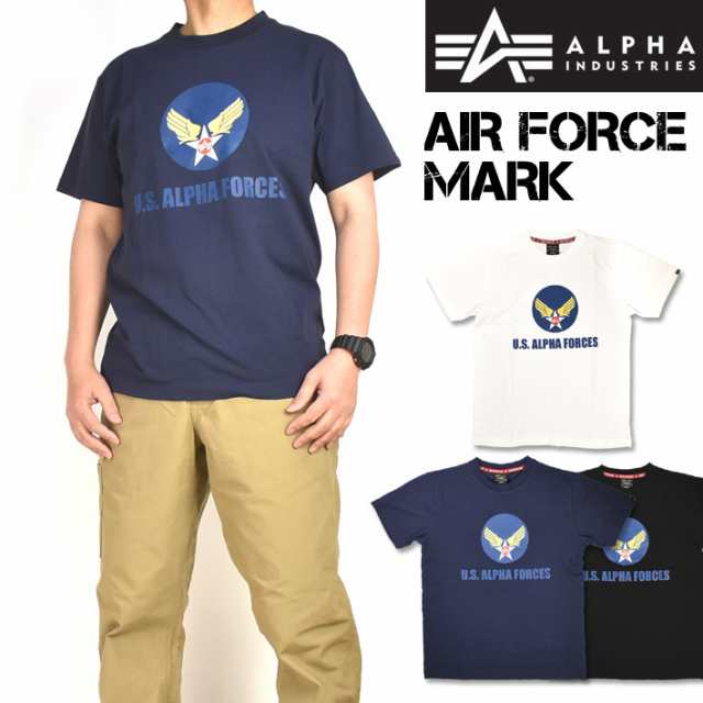 Alpha アルファ メンズ Tシャツ 半袖 ミリタリーtシャツ Air Force Mark Alpha Industries Tc1400 8xxの通販はau Pay マーケット Jeans Sanshin