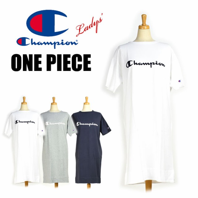 セール Champion チャンピオン レディース ロゴプリント ワンピース 半袖 ロングtシャツ Cw M318の通販はau Pay マーケット Jeans Sanshin