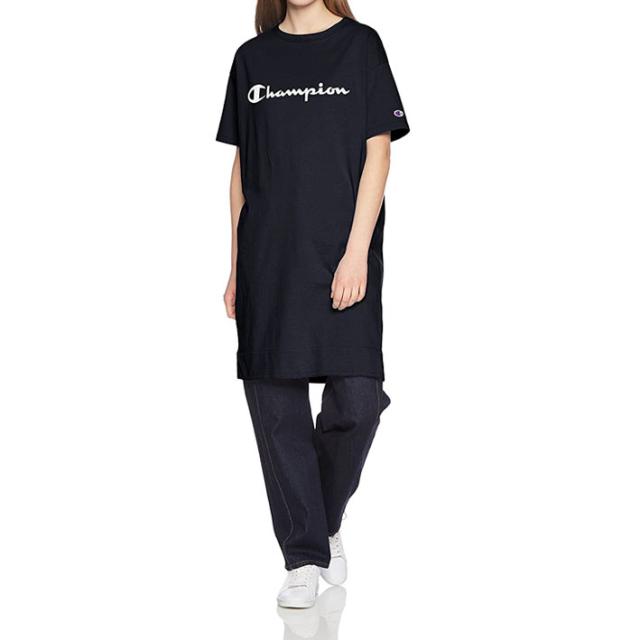 セール Champion チャンピオン レディース ロゴプリント ワンピース 半袖 ロングtシャツ Cw M318の通販はau Pay マーケット Jeans Sanshin