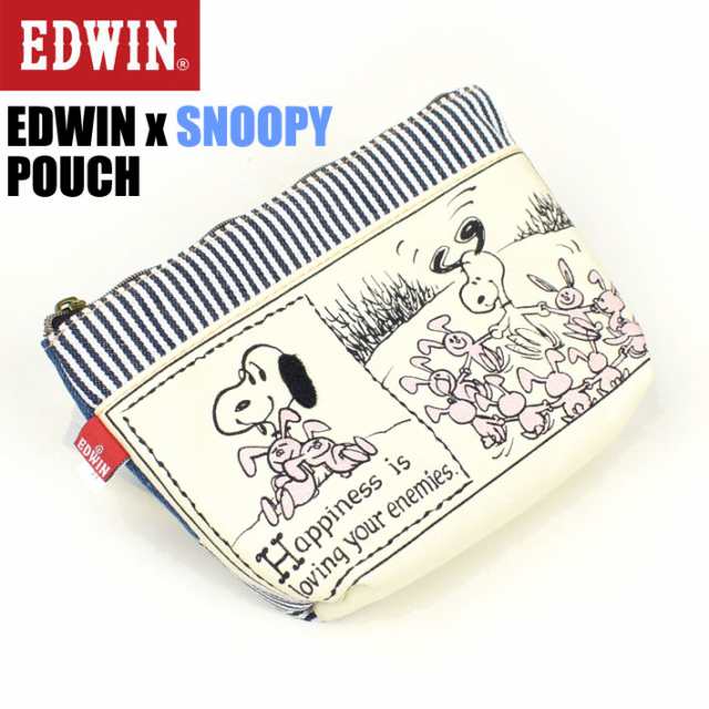 Edwin エドウィン スヌーピー コラボ ポーチ Snoopy Peanuts ピーナッツ 限定モデル Qnak10 0172の通販はau Pay マーケット Jeans Sanshin