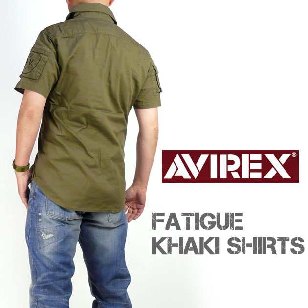 Avirex アビレックス 半袖シャツ ファティーグ カーキシャツ メンズ ミリタリーシャツ の通販はau Pay マーケット Jeans Sanshin