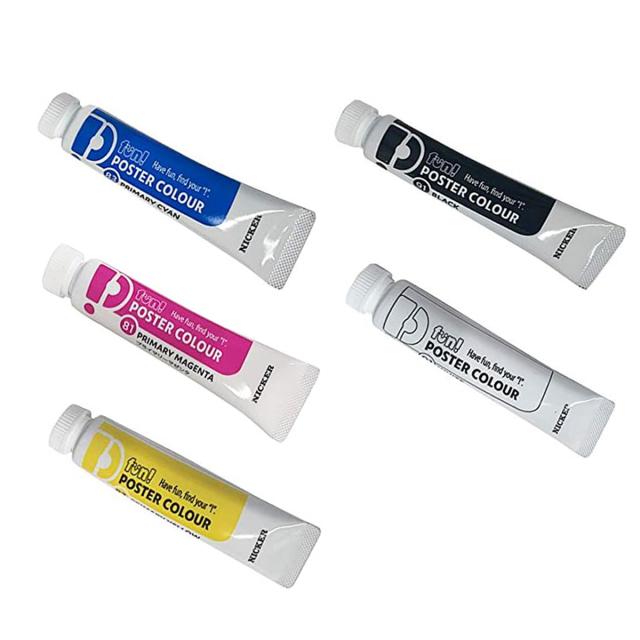 ニッカー 水彩絵具 ポスターカラー 24色セット 20ml(6号) メール便可